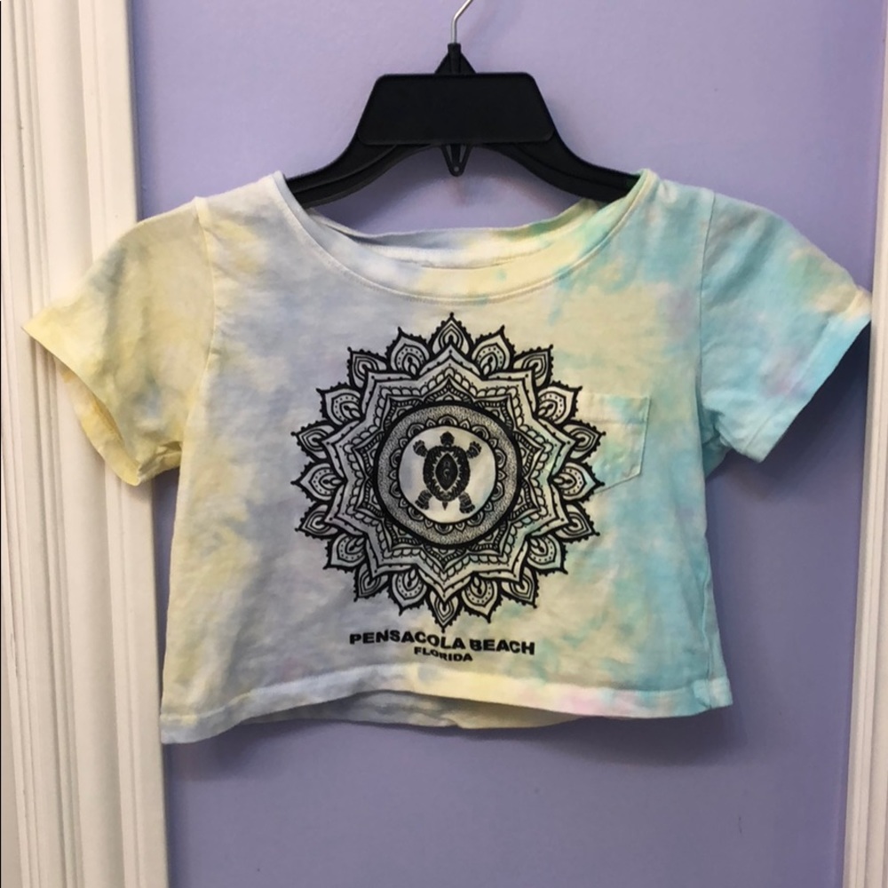 Tie dye Pensacola crop top